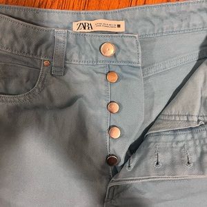 Blue mom jean shorts